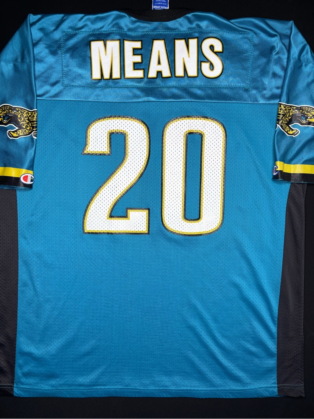 Rare Jacksonville Jaguars Natrone Means Champion Football Jersey Size: 52